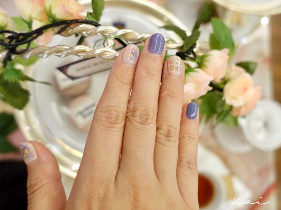 ☆【美甲＋美睫】８月的藍紫色雲彩渲染指甲＋日式單根接到滿美睫