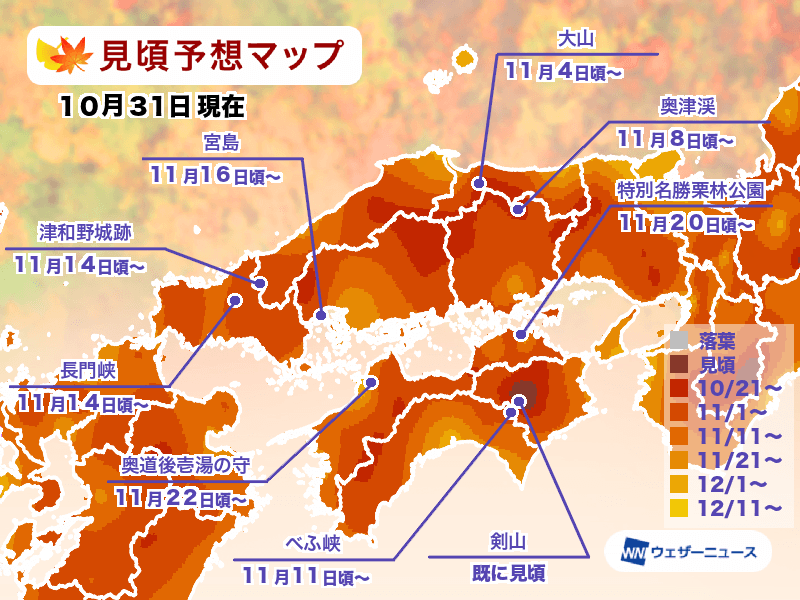 日本楓葉何時看？紅葉查詢工具一定要存起來