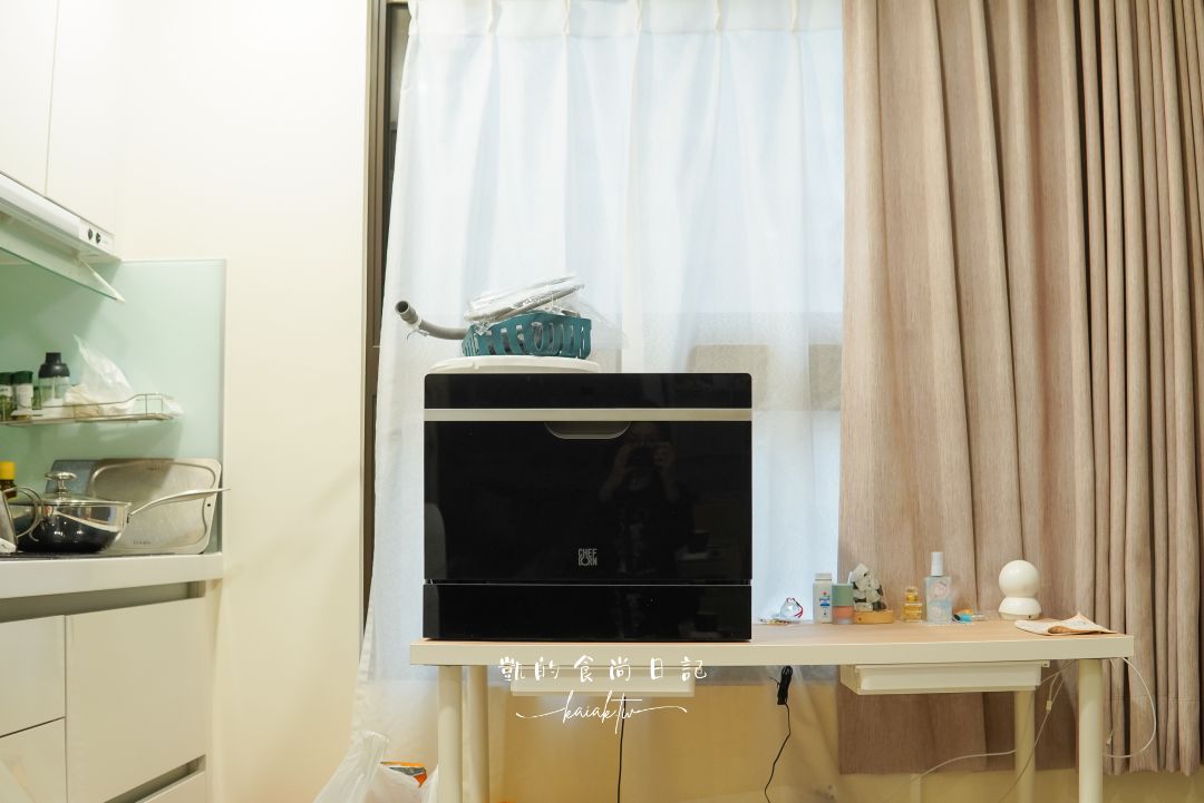 洗碗救星！CHEFBORN 韓國天廚 8人份免安裝獨立式紫外線自動開門洗碗機開箱