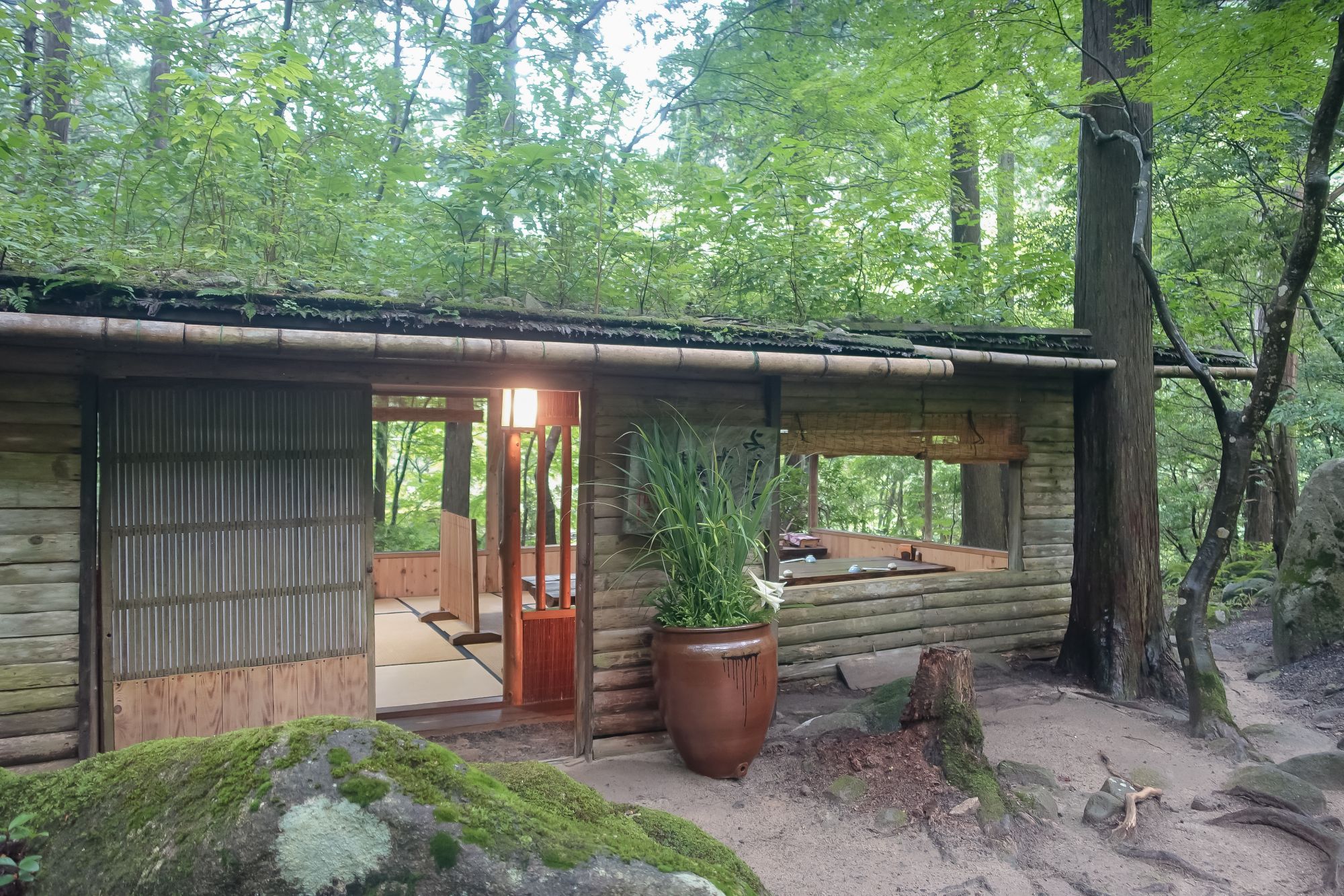 鳥取米其林指南三滝園｜智頭森林裡吃山女魚、山菜。茅草古民家中的山林饗宴