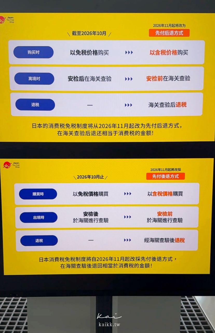 2026日本退稅新制11/1上路！機場退稅流程、Visit Japan Web操作、退稅金額與注意事項完整攻略